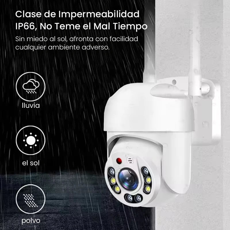 Cámara de Seguridad WiFi Exterior con Visión Nocturna