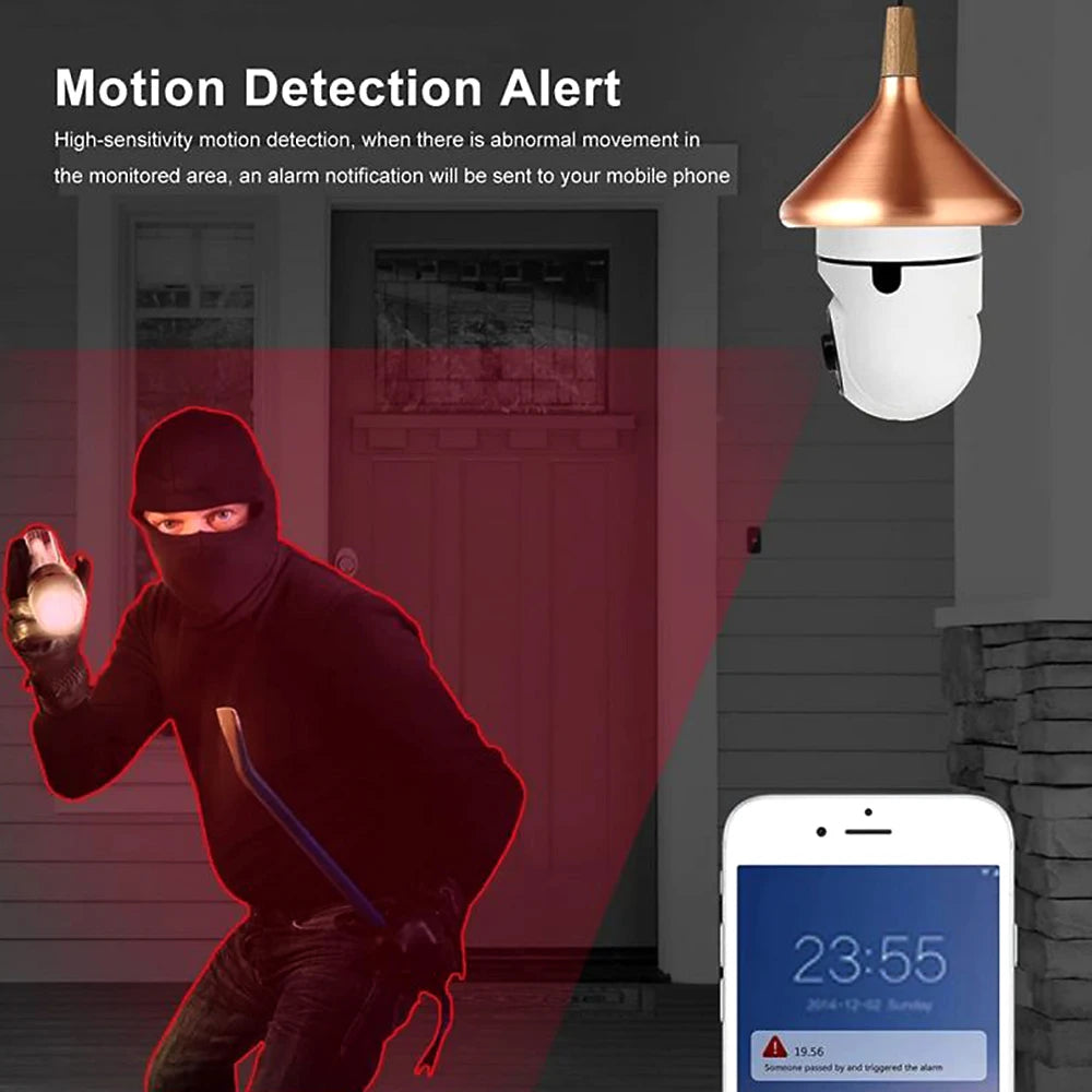 Cámara de seguridad WiFi panorámica de 360 grados
