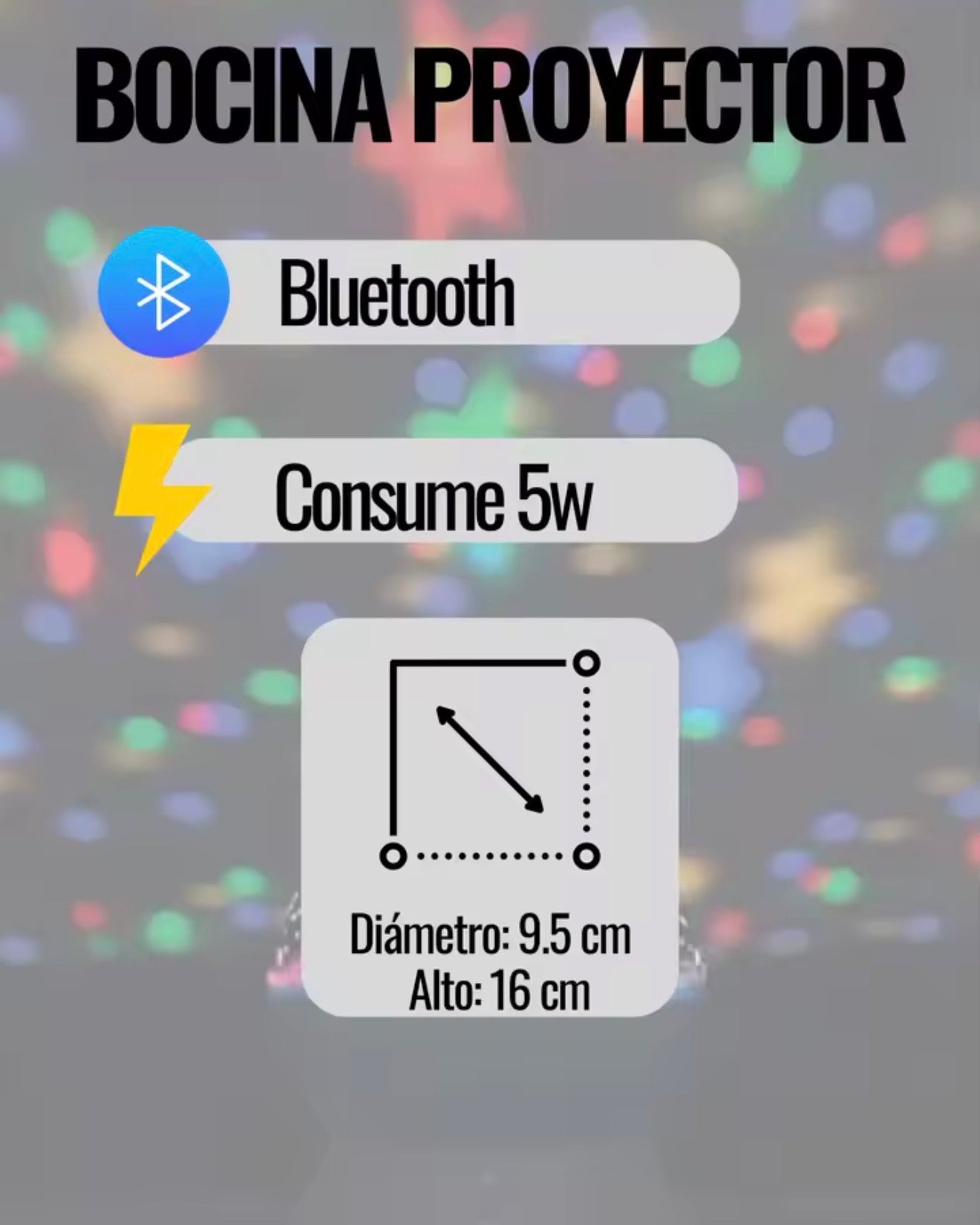 Bocina proyector bluetooth