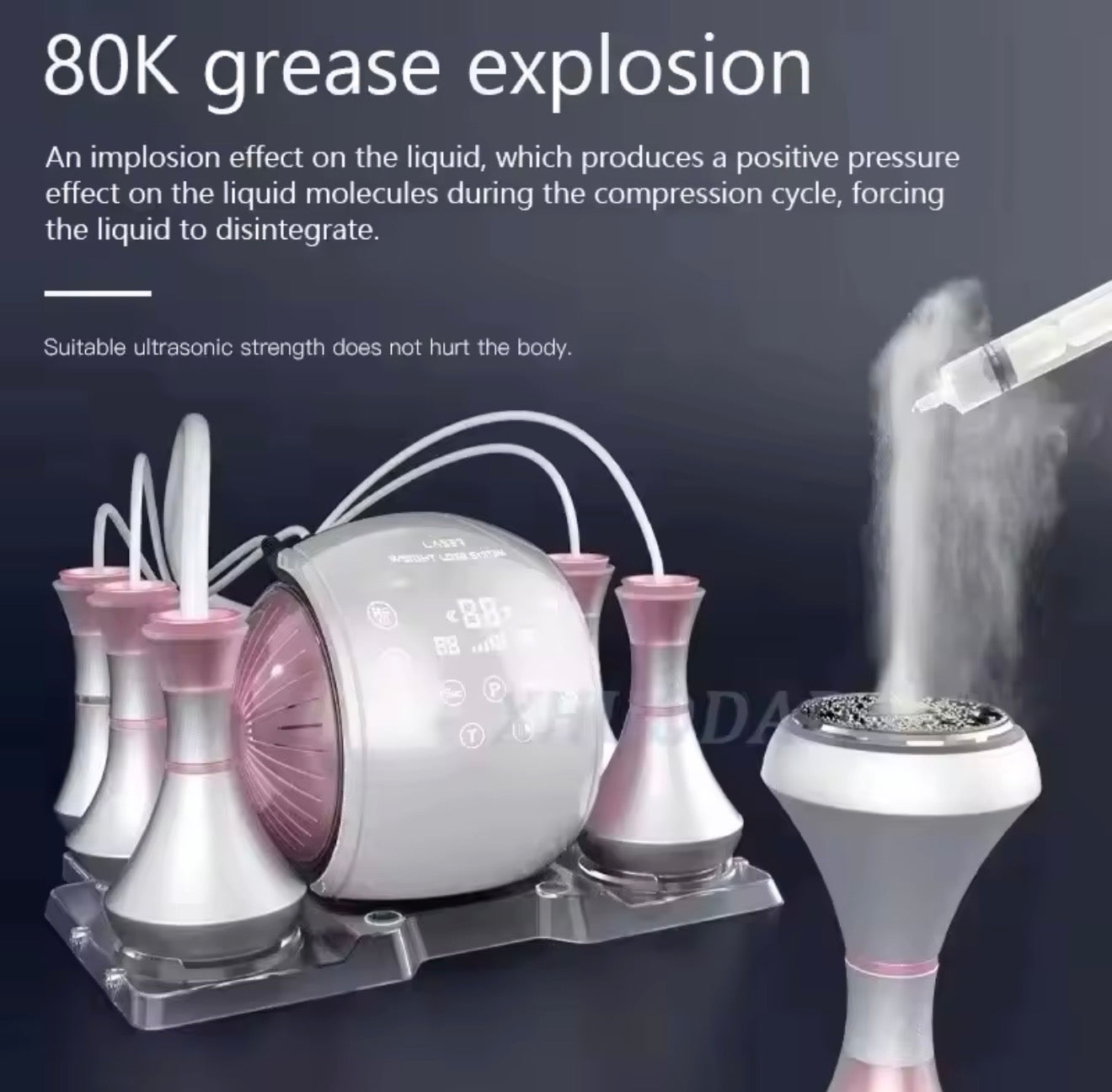 Máquina de Cavitación Ultrasónica 6 en 1 80K – Reductora, Infrarroja