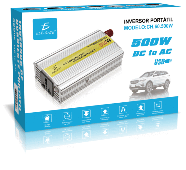 Inversor Voltaje Con Cargador Ups Volta 12Vdc/110Vac 500W