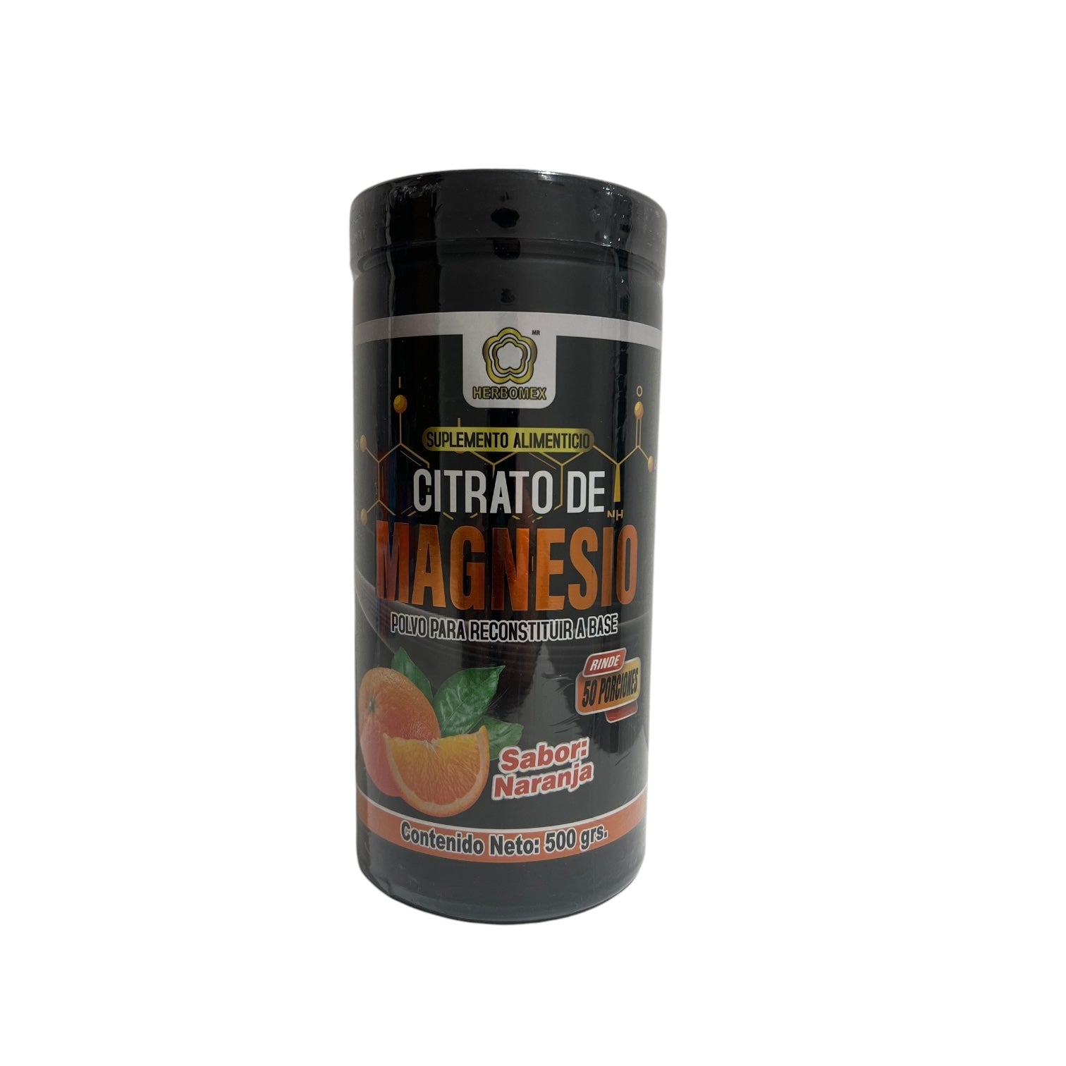 POLVO CITRATO DE MAGNESIO SABOR NARANJA C/500 GR HERBOMEX