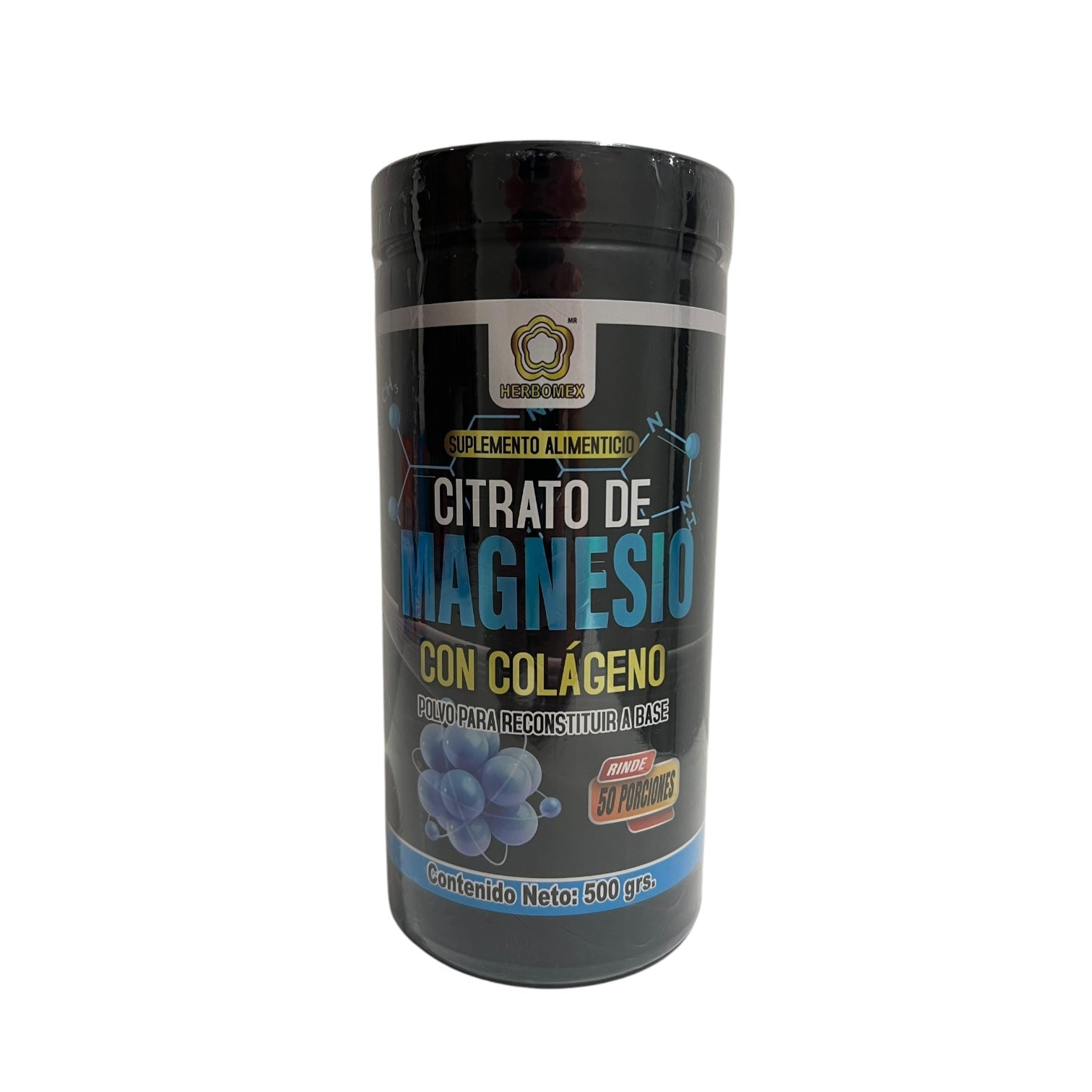 POLVO CITRATO DE MAGNESIO CON COLAGENO C/500 GR HERBOMEX