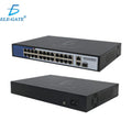 Conmutador PoE Ethernet rápido de 24 puertos 250 W con 2 puertos Gigabit.