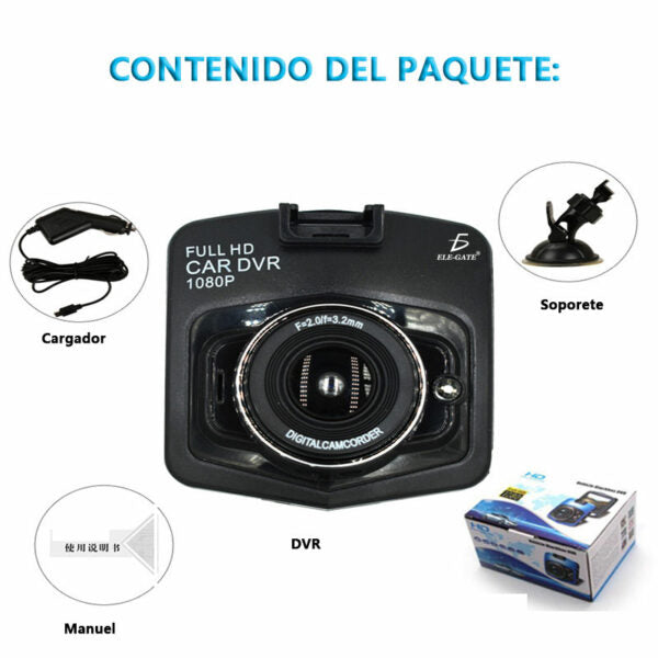 Cámara Seguridad Para Auto Carro Sensor Movimiento Full Hd