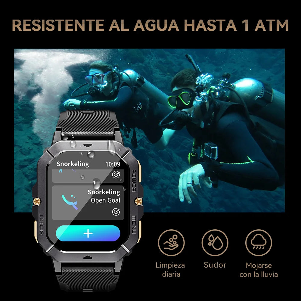 reloj inteligente para hombre, resistente al agua,