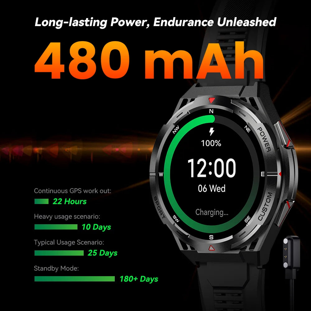 Smartwatch AMOLED de 1,43 pulgadas, reloj deportivo
