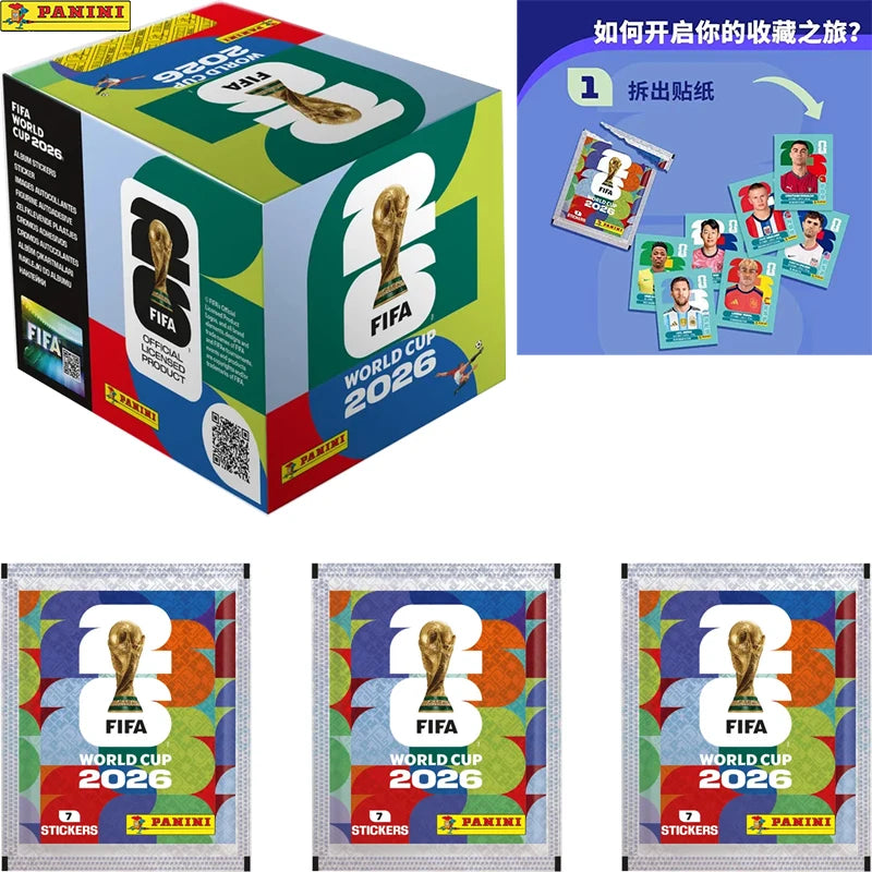 Caja de Colección de Pegatinas de la Copa Mundial FIFA Panini 2026, 50 Paquetes, Regalo para Fanáticos, ENVÍO RÁPIDO