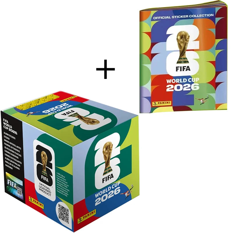 Caja de Colección de Pegatinas de la Copa Mundial FIFA Panini 2026, 50 Paquetes, Regalo para Fanáticos, ENVÍO RÁPIDO