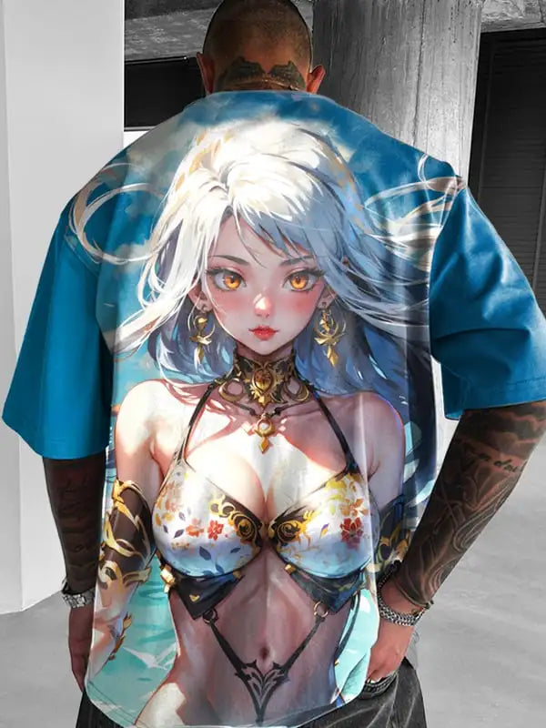 Camiseta de manga corta para hombre y mujer, camisa de estilo anime 3D,