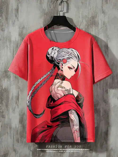 Camiseta de manga corta para hombre y mujer, camisa de estilo anime 3D,