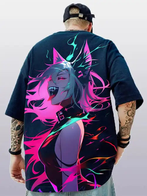 Camiseta de manga corta para hombre y mujer, camisa de estilo anime 3D,