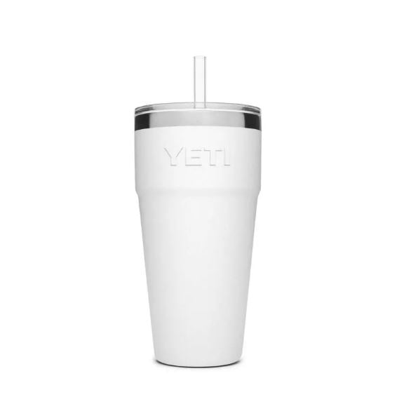 Yeti Rambler 26 oz Cup with straw lid - White