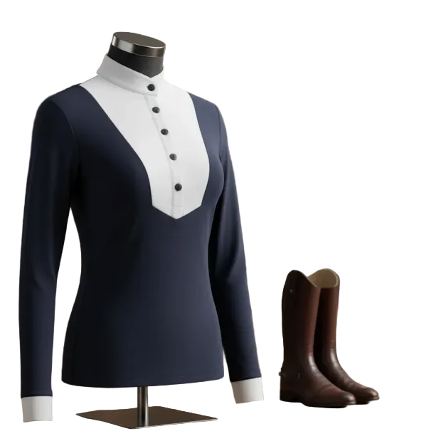 Camisa Ecuestre Manga Larga – Ajustable y Transpirable
