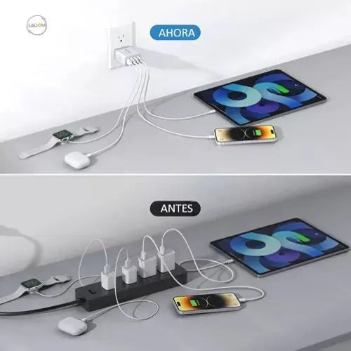 Cargador de 4 Puertos USB Cargador de Carga Rápida 4 Puertos USB 1