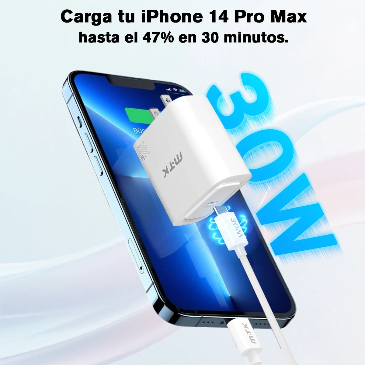 Cargador rápido USB C de 30 W