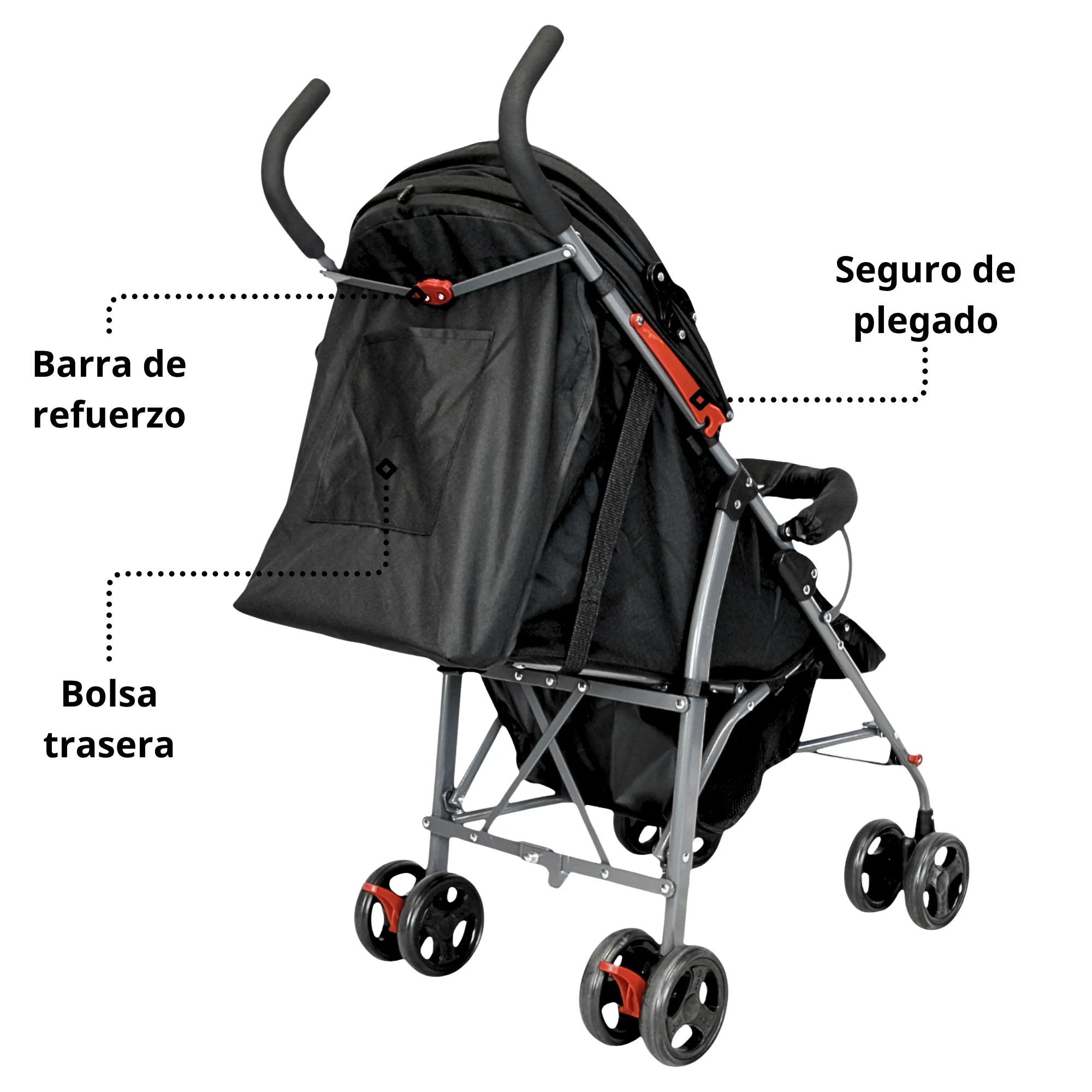 Carriola de Bastón para Bebé Asiento
