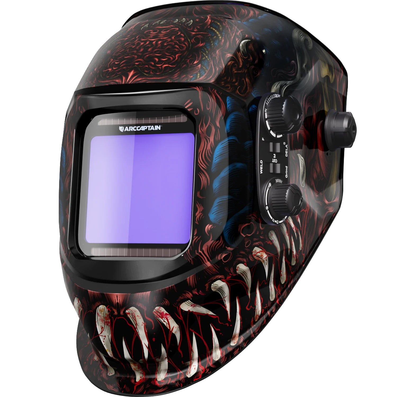 Casco de soldadura con vista grandeenergía Solar, oscurecimiento automático