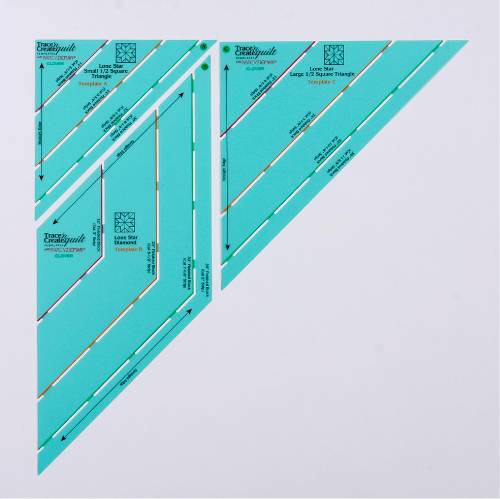 Tres plantillas reusables para Bloques de Estrella de Quilt Clover