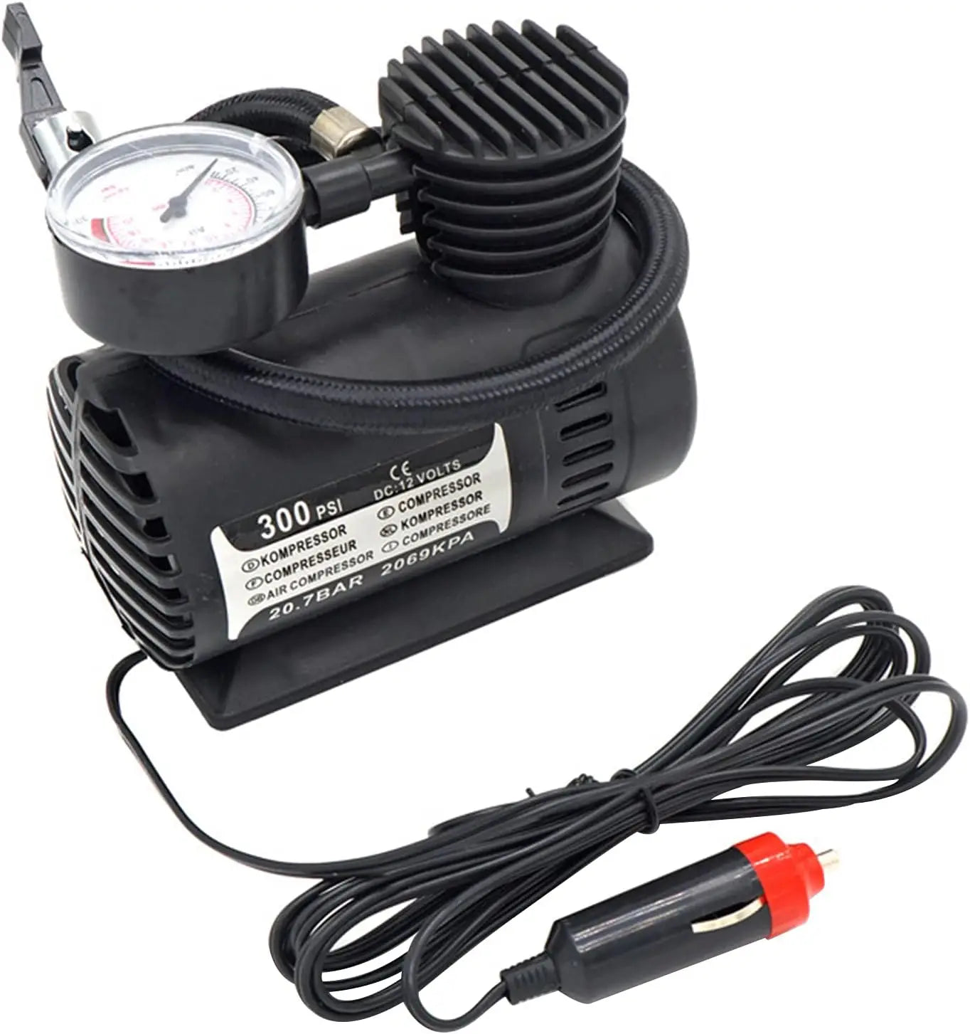 Compresor De Aire Mini Para Llanta 300psi Portátil 12v
