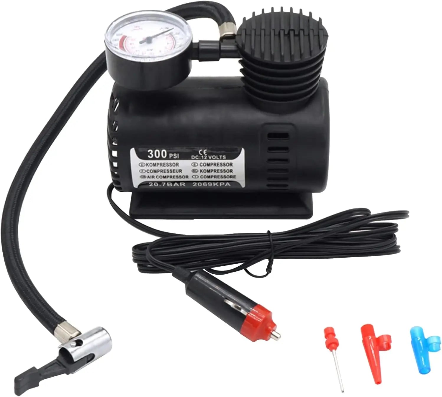 Compresor De Aire Mini Para Llanta 300psi Portátil 12v