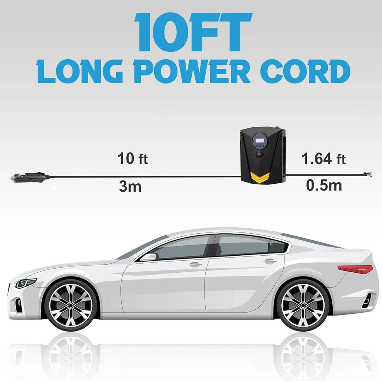 Compresor de Aire Portátil Llanta Auto Moto Bicicleta Atv Etc