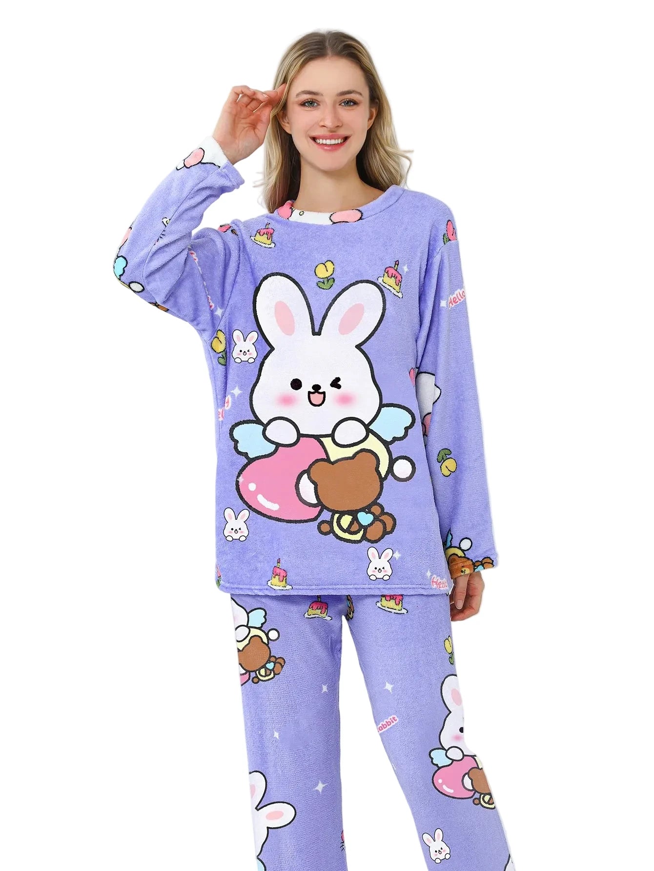 Conjunto de Pijama de Felpa