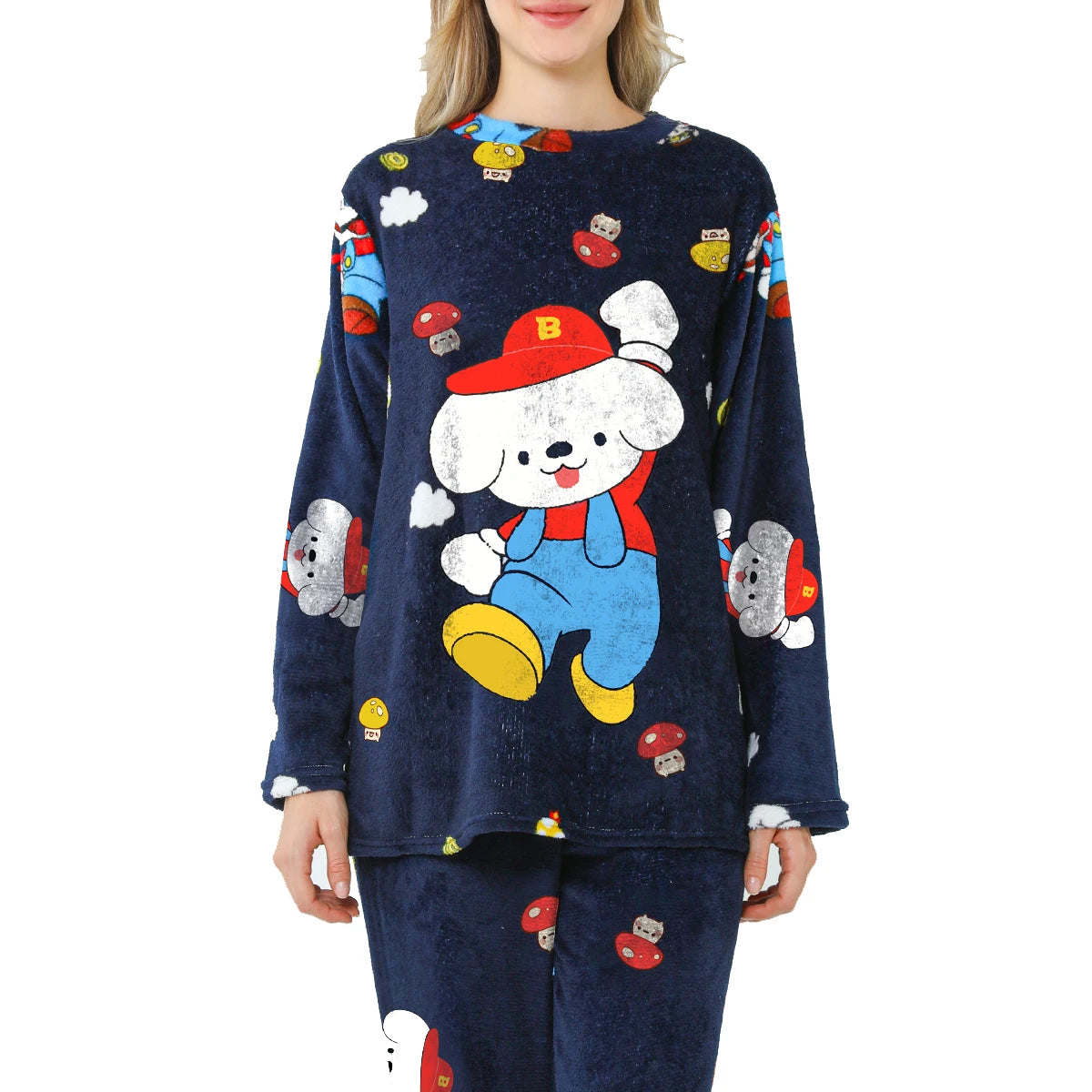 Conjunto de Pijama de Felpa