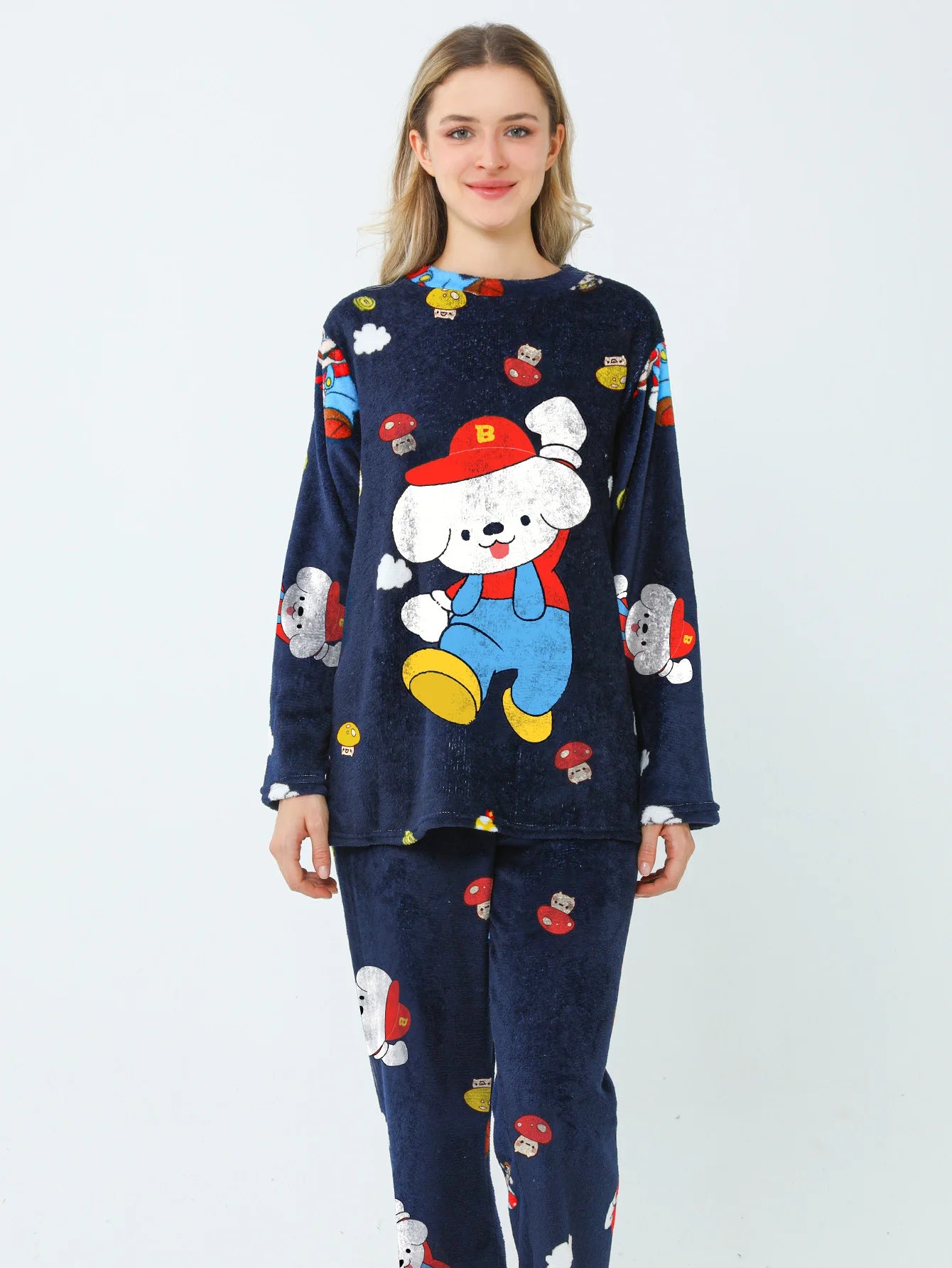 Conjunto de Pijama de Felpa