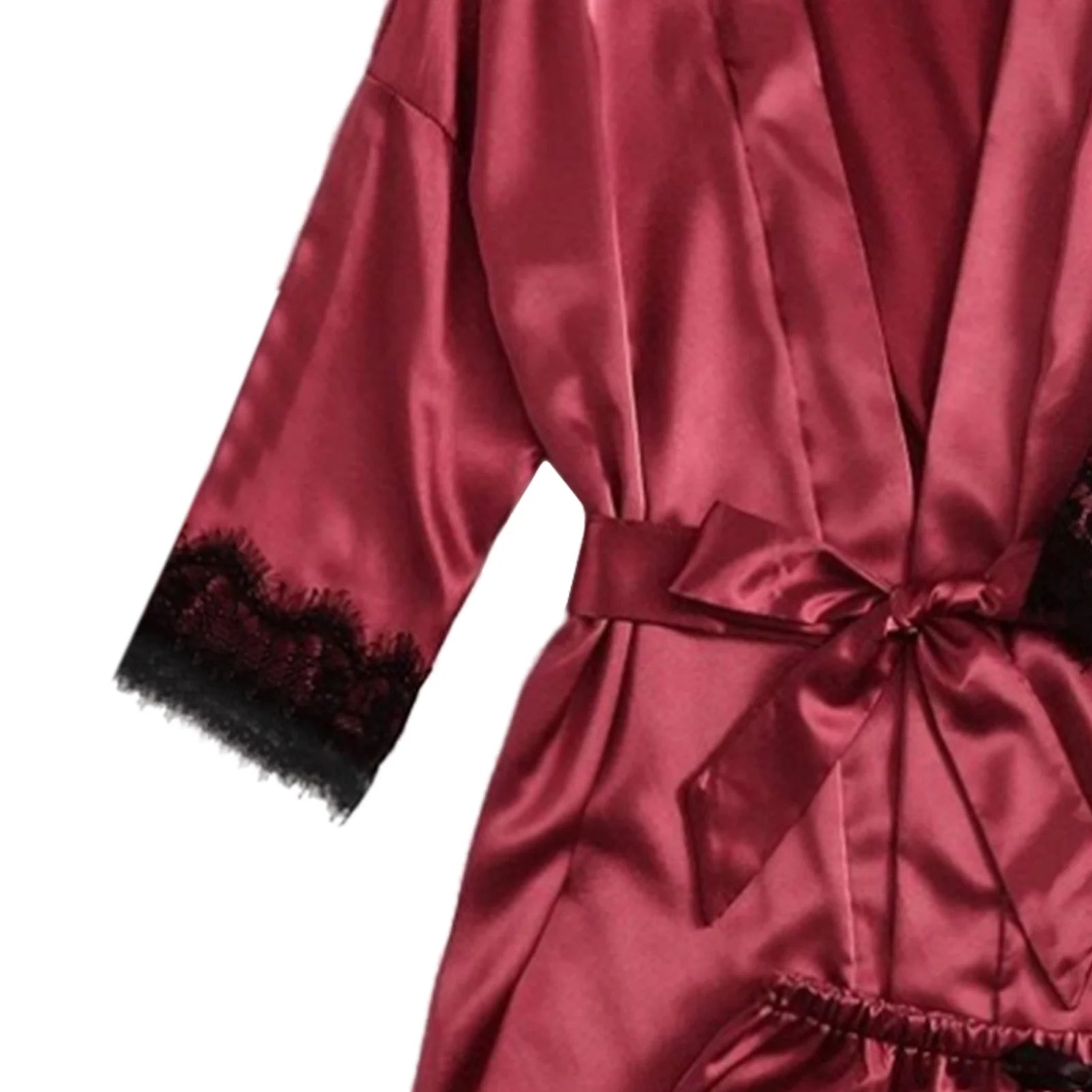 Conjunto de pijama de satén para mujer,