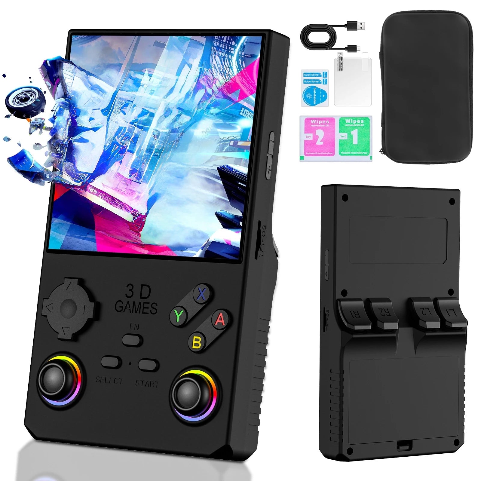 Consola de juegos portátil V40 MAX, , 256GB con más de 40000 juegos