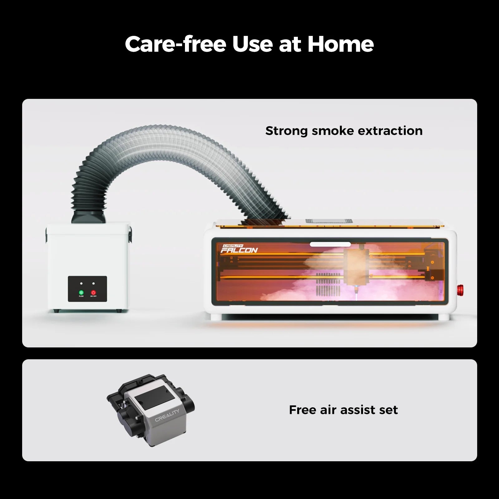 Grabador láser Cortador cerrado con asistencia de aire Cámara HD