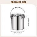 Cubo sellado de acero inoxidable 304