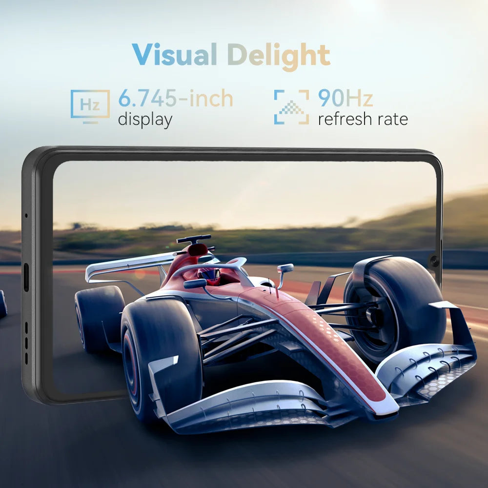 Smartphone Android 14, 12GB RAM (4GB+8GB ampliados)+128GB