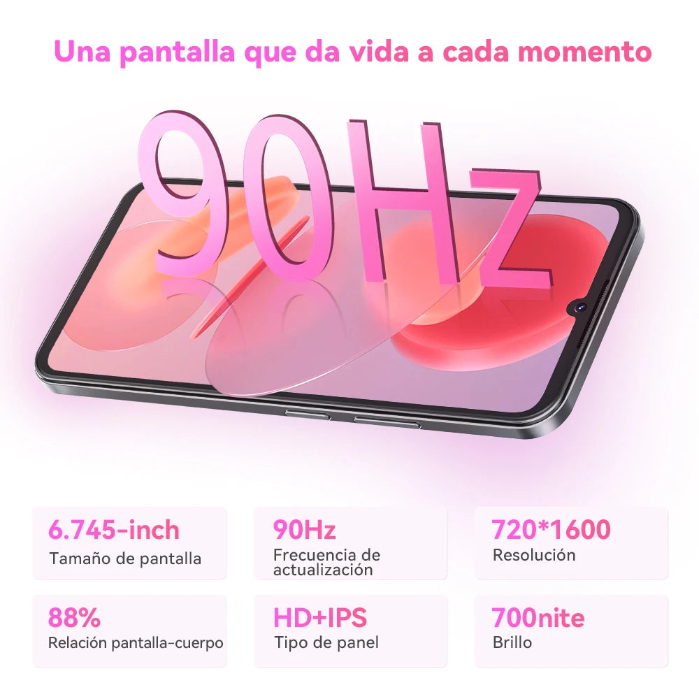 Teléfono Android 14, 16 GB de RAM
