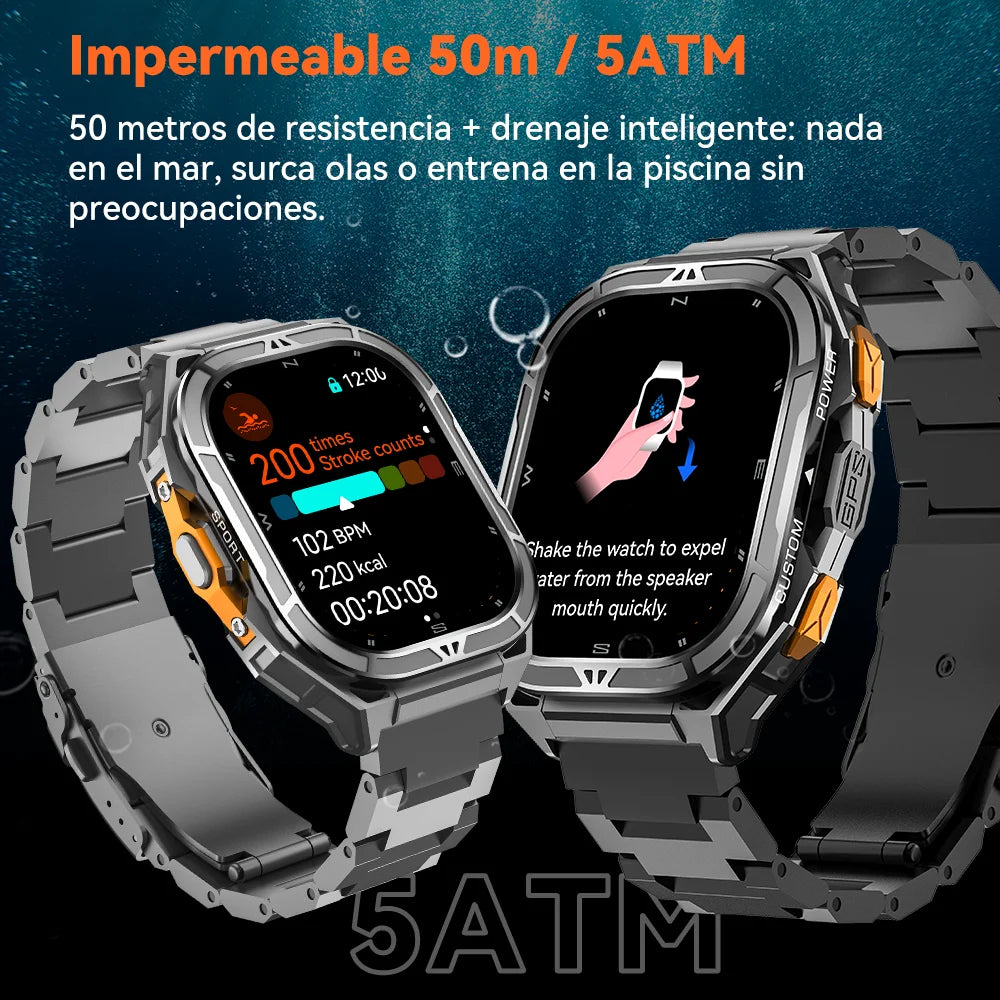 Reloj inteligente para hombres para damas de 1,96“