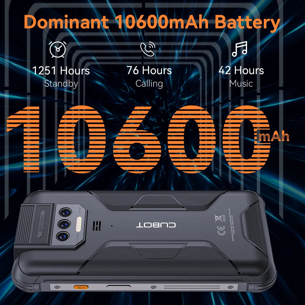 teléfono inteligente resistente, 12 GB de RAM