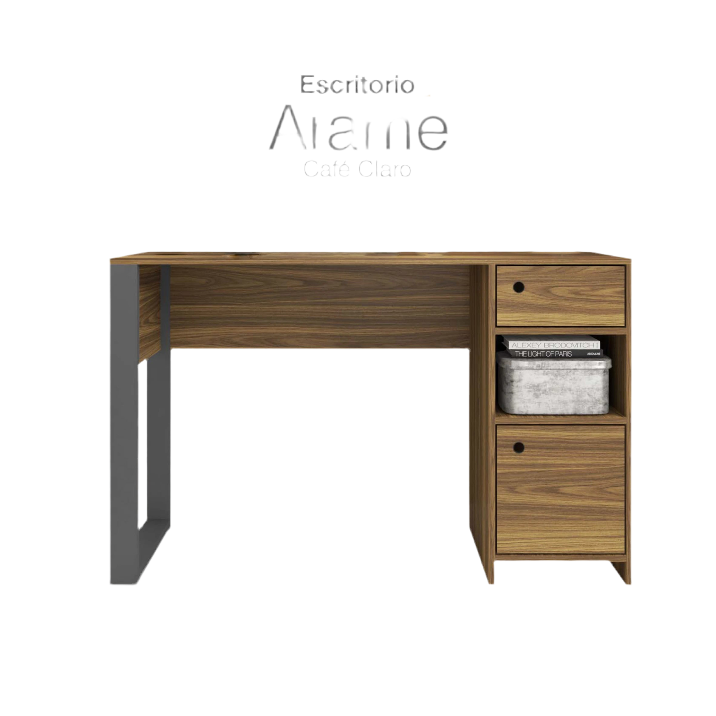 Escritorio Arame Café Claro Loomber
