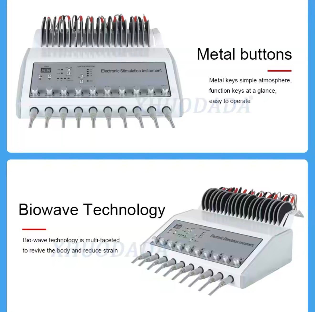 Estimulador muscular electroestimulación Ondas rusas