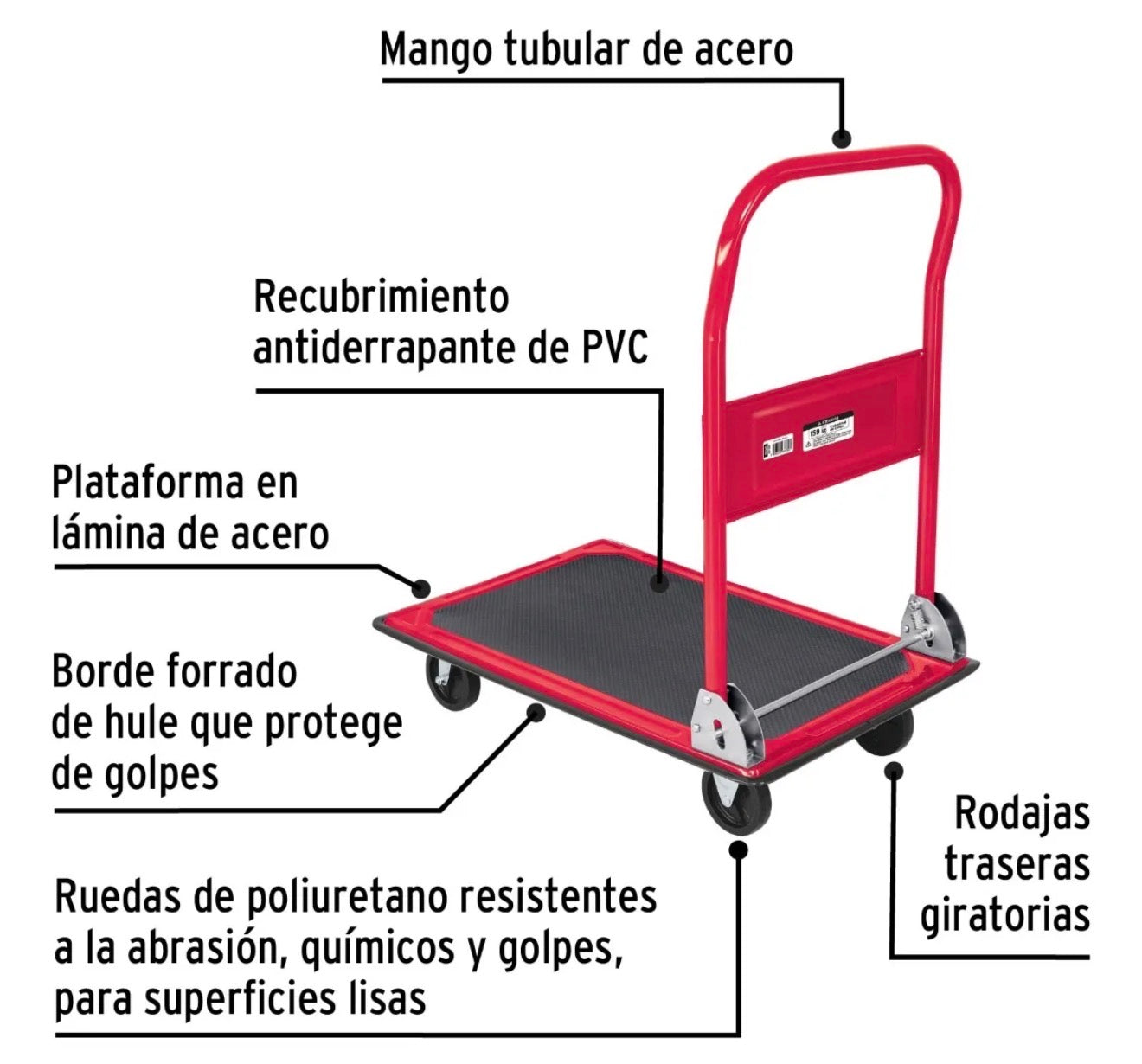 Carro de Carga Plegable Pretul 300 kg con Plataforma