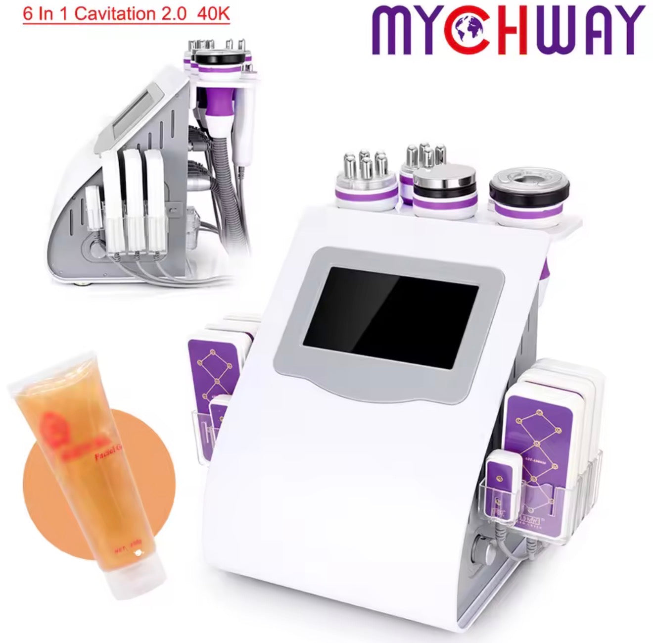 mychway 6 en 1 cavitación 2.0 40K cuerpo vacío esculpido RF máquina de belleza delgada