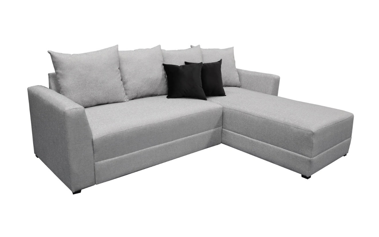 Sala Esquinera Samso Lino Gris plata- 240x180 cm, El Bazar Store