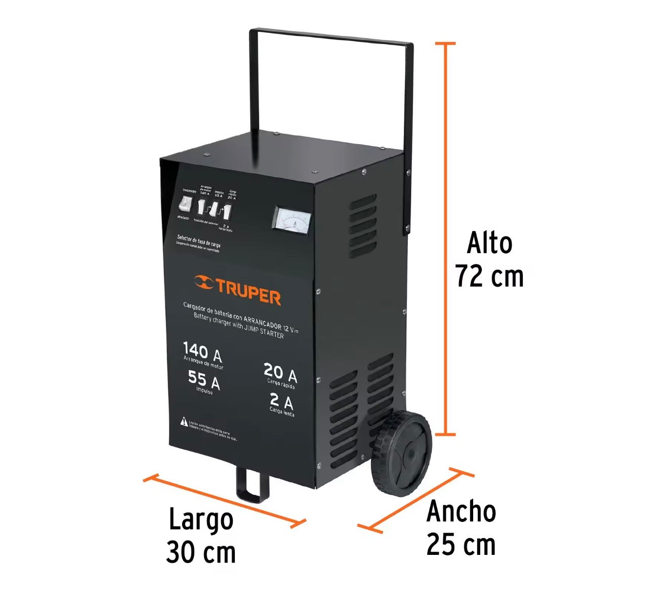 Cargador de batería con arrancador TRUPER 140 A