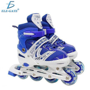 Patínes En Línea Ajustable 6 Ruedas Con Kit Protección Niños Size:L