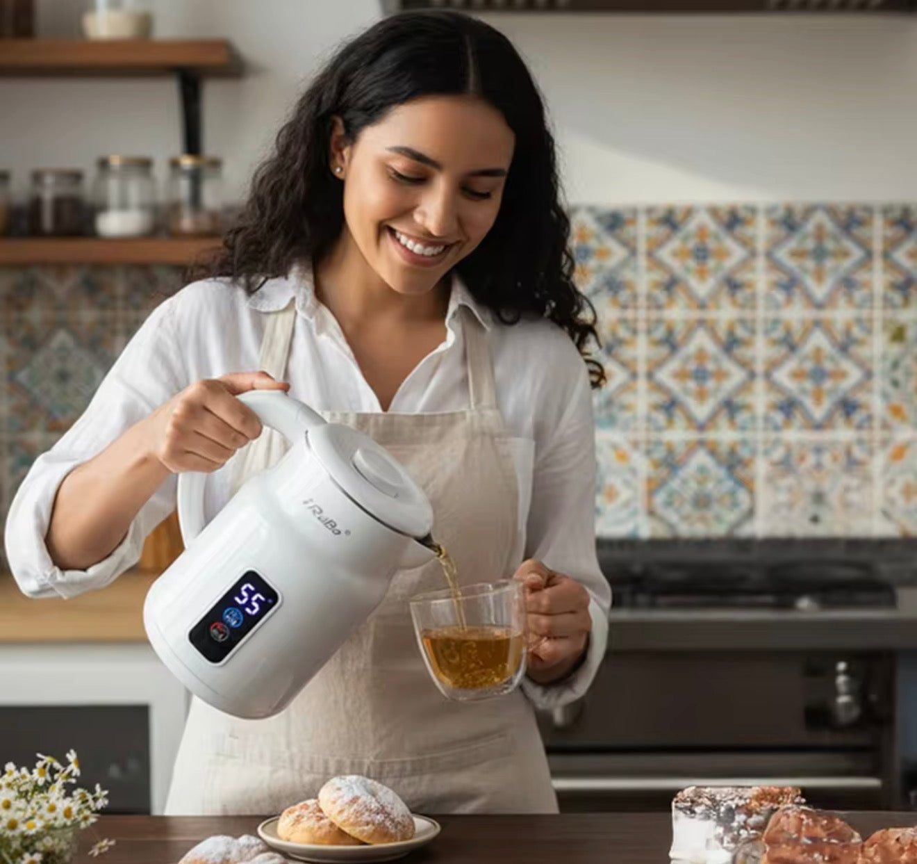 Hervidor eléctrico de acero inoxidable,