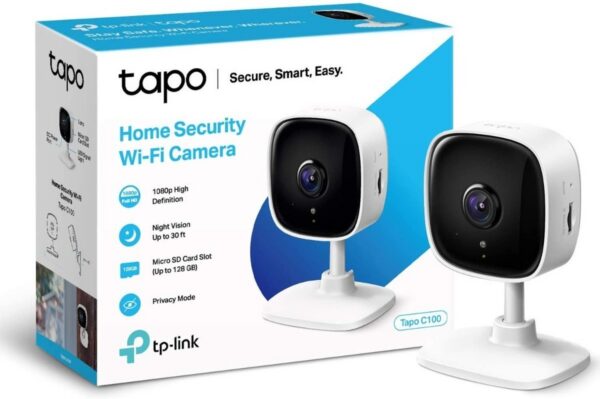 Camara Seguridad Tp Link Tapo C100 Wifi 1080P Para Interior Del Hogar Color Blanco