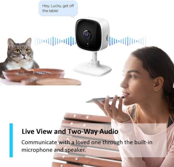 Camara Seguridad Tp Link Tapo C100 Wifi 1080P Para Interior Del Hogar Color Blanco
