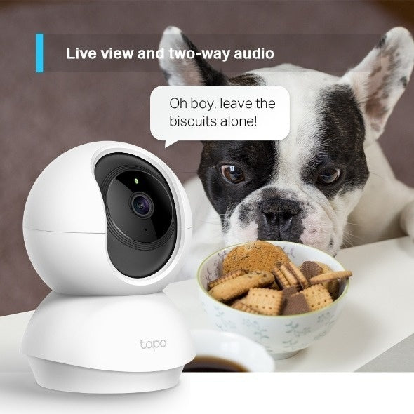 Tp-Link Tapo Cámara Wifi 3Mp Interior 360º Visión Nocturna Blanco