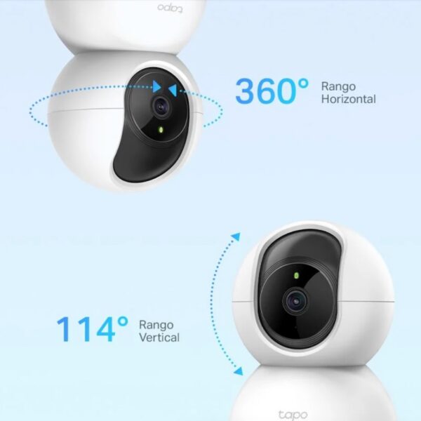 Tp-Link Tapo Cámara Wifi 3Mp Interior 360º Visión Nocturna Blanco