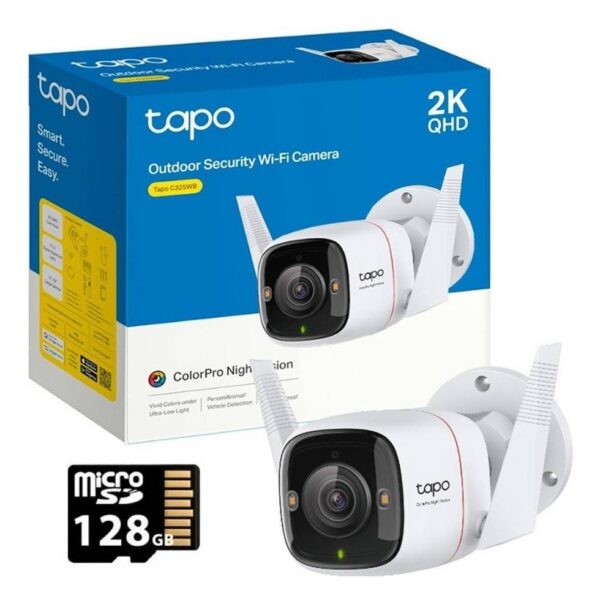 Tp-Link Tapo Cámara Wifi 4Mp Exterior Súper Visión Nocturna Blanco